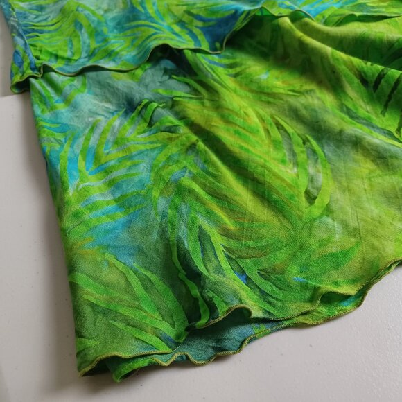 Lotus Traders Palm Print Tiered Dress - Picture 7 of 14